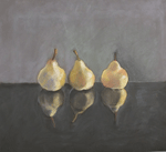 Lively Pears pastel painting